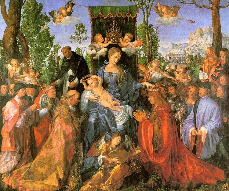 Albrecht Durer Altarpiece of the Rose Garlands china oil painting image